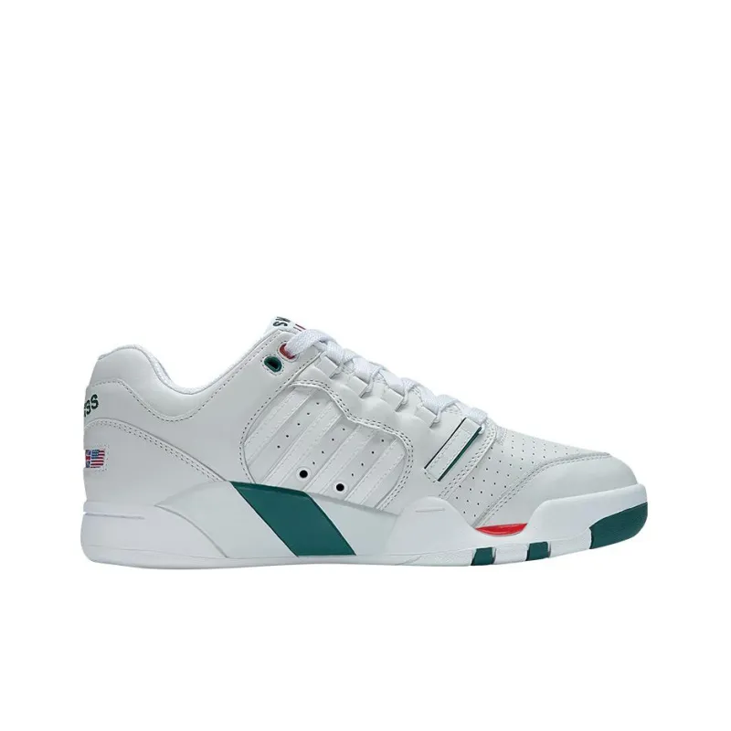 KSWISS Si 18 Full Coverage Shoes Warm Slip Resistant Low Top Skateboard Shoes White Red Green-1