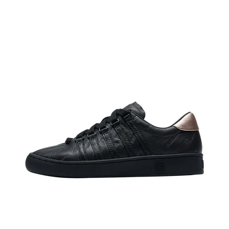 KSWISS Classic 66 Slip Resistant Shock Absorbers Low Top Skateboard Shoes Women's Black-0