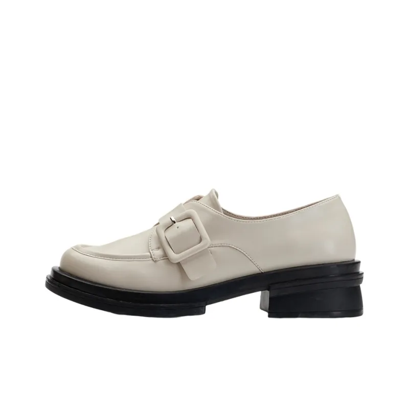 GRACEGIFT Platform Shoes Women's White Black-0