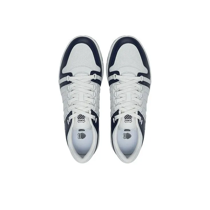 KSWISS Slip Resistant Shock Absorbers Low Top Skateboard Shoes White Blue-3
