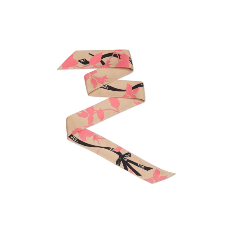 FENDI Silk Scarves Women's Umber-0