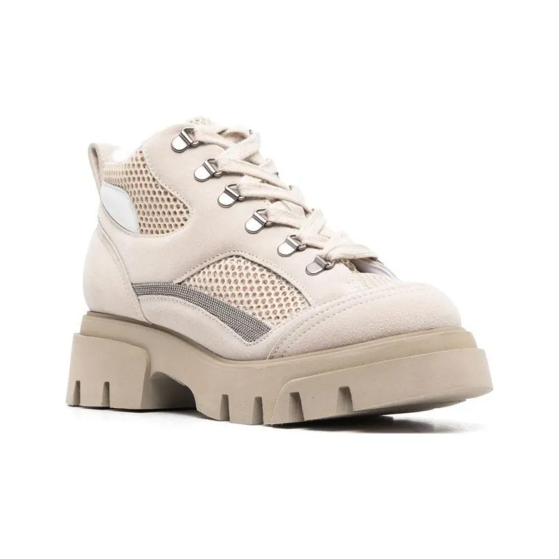 Brunello Cucinelli Chunky-Sole Lace-Up Boots Women's-2