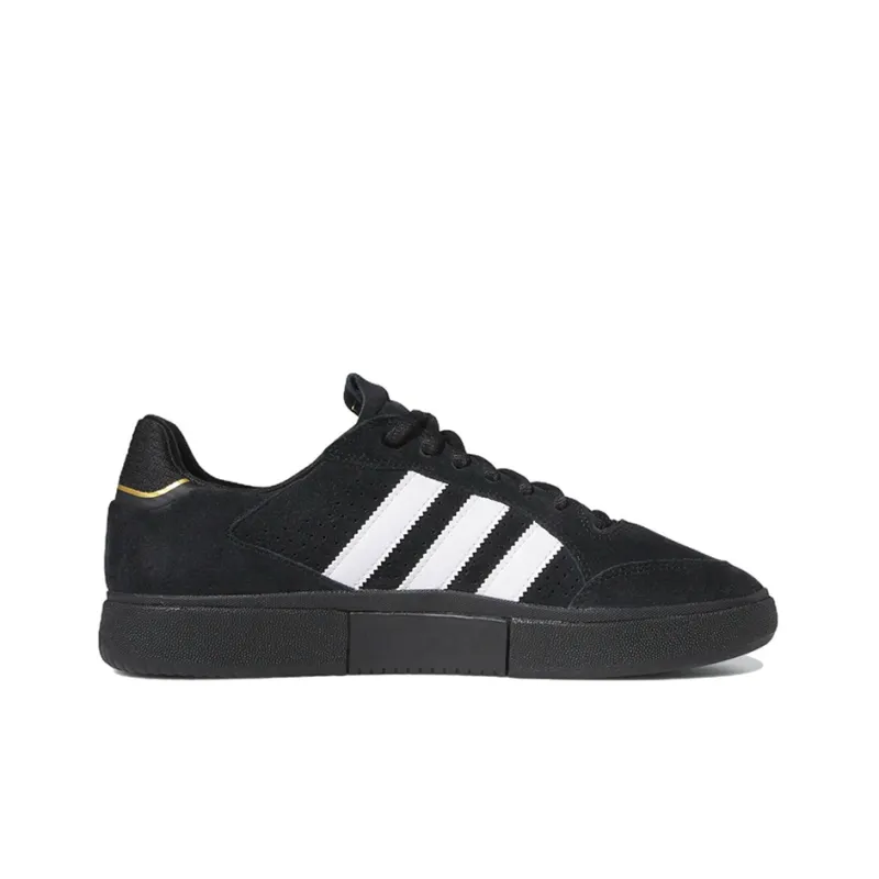 Adidas Tyshawn Low 'Black White Gold Suede'-1