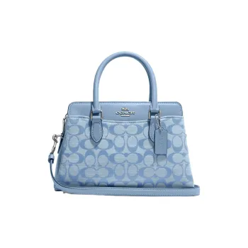 COACH Darcie Canvas With Leather Handbag, Shoulder Bag, Crossbody Bag Mini Women's Cornflower Blue