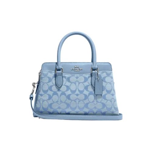 COACH Darcie Canvas With Leather Handbag, Shoulder Bag, Crossbody Bag Mini Women's Cornflower Blue