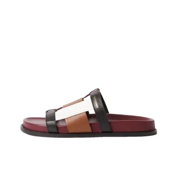 Burberry Stylish Sandals Women's Red Brown White