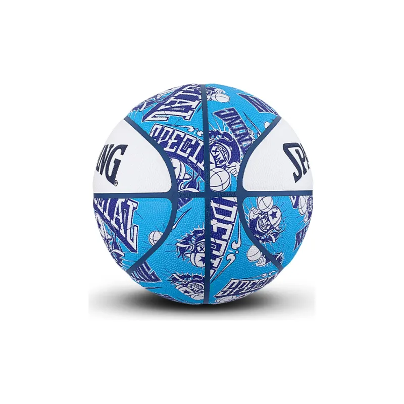 SPALDING Basketball Kid Series PU Basketball Blue Size 7 Training Unisex-5