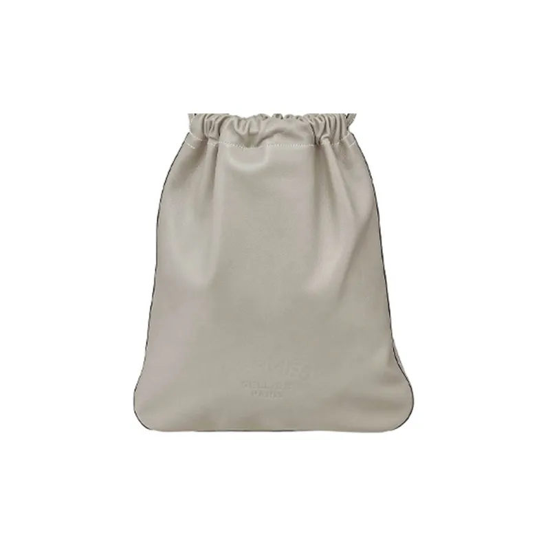 HERMES Evercolor Calfskin Backpack Women's Concrete Gray-5
