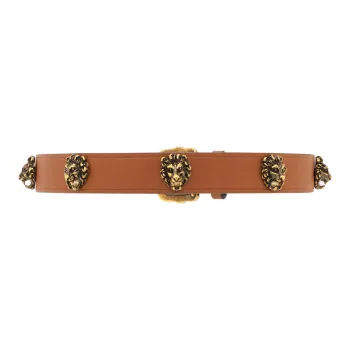 GUCCI Leather Necklaces Unisex Brown