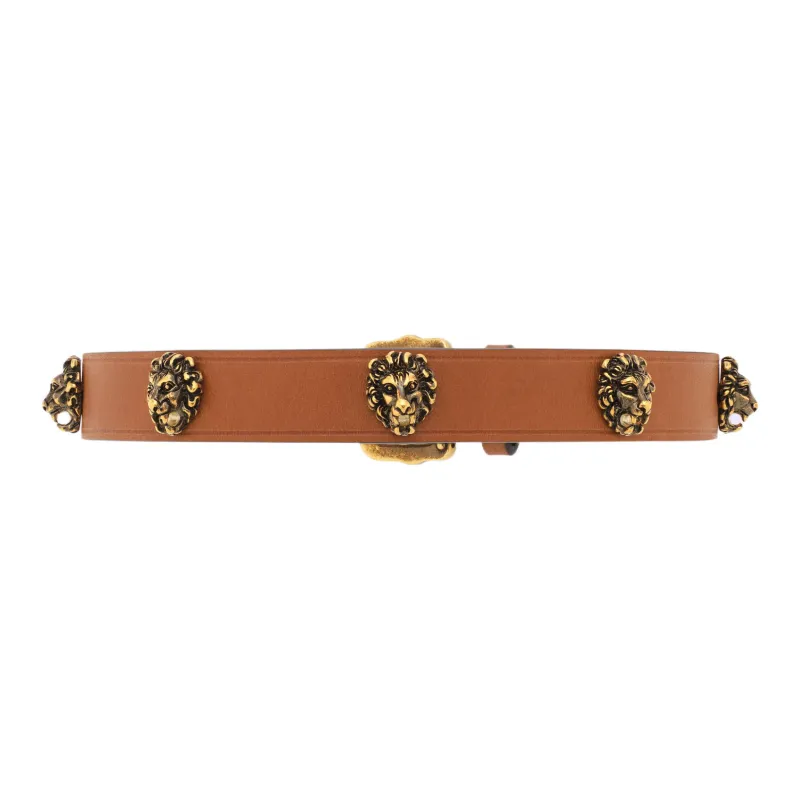GUCCI Leather Necklaces Unisex Brown-0