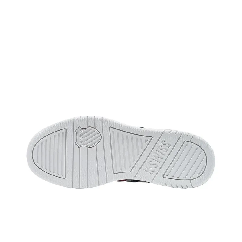 KSWISS Slip Resistant Cushioning High Top Skateboard Shoes White Red Blue-4