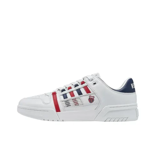 K·SWISS Skateboard Shoes Men Low-Top White/Red Blue