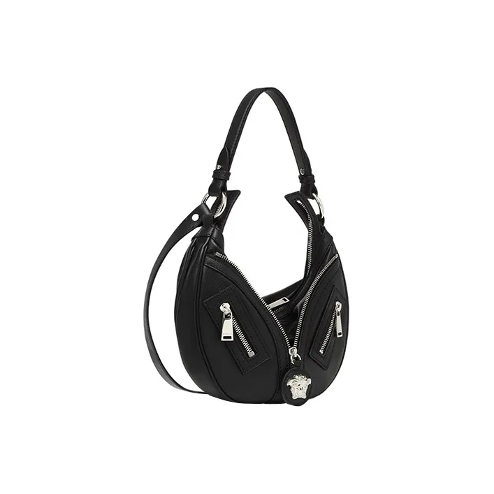 FANSIZHE Cow Leather Crossbody Bag Shoulder Bag Women's Black-1