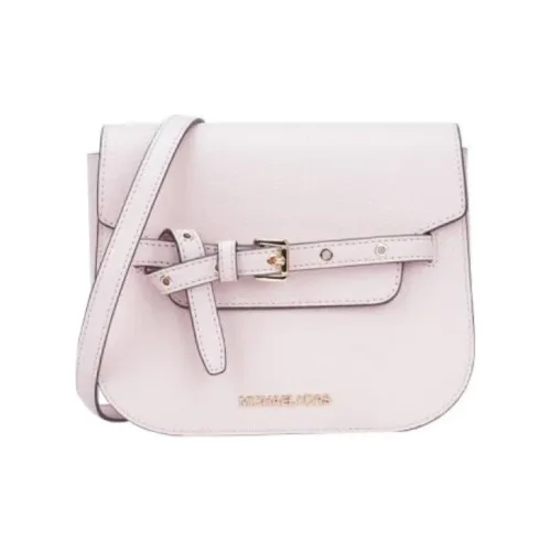 MICHAEL KORS Emilia Cow Leather Saddle Saint Bag, Crossbody Saint Bag, Shoulder Saint Bag Women's Pink