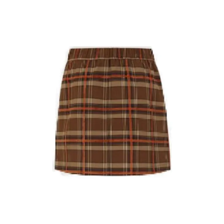 UNIQLO Casual Short Skirts Women's Brown Plaid-1