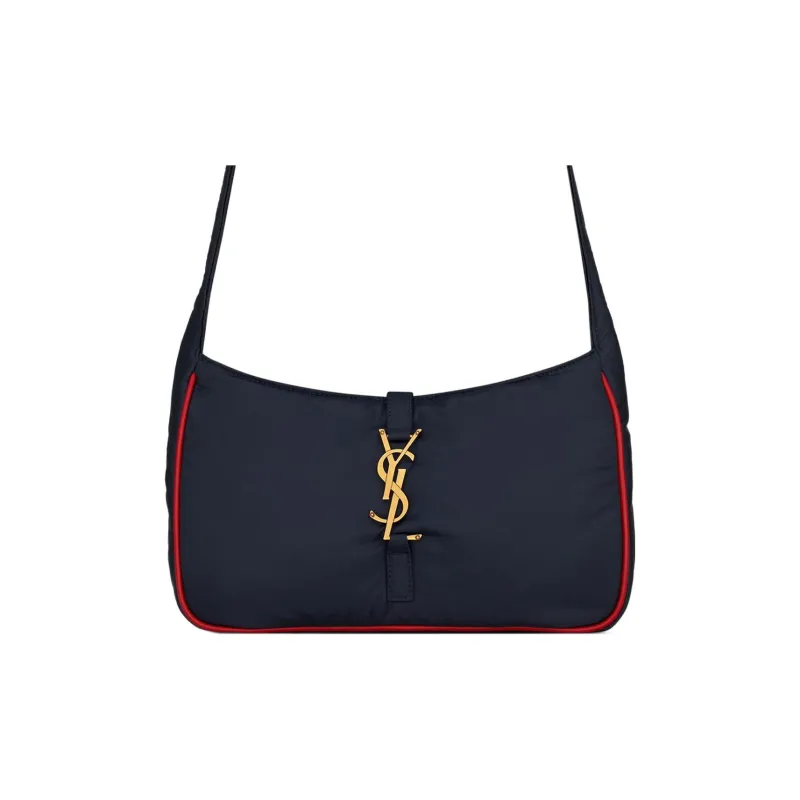 SAINT LAURENT LE5A7 Nylon Hobo Bag, Crossbody Bag, Shoulder Bag Women's Marine Blue-0