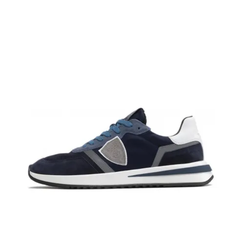 PHILIPPE MODEL Cushioning Low-Top Sports Casual Shoes Men's Blue Gray