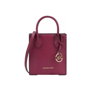 MICHAEL KORS Pebbled Leather Tote Bag Shopping Bag Shoulder Bag Handbag Crossbody Bag Extra Small Women's Mulberry Red