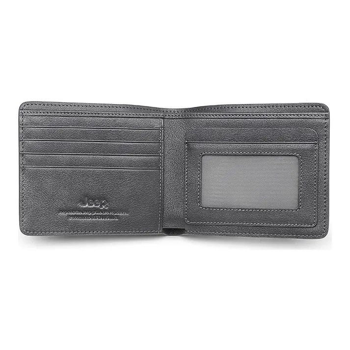 Jeep Cow Leather Money Clip Card Holder Regular Men's Gray-4
