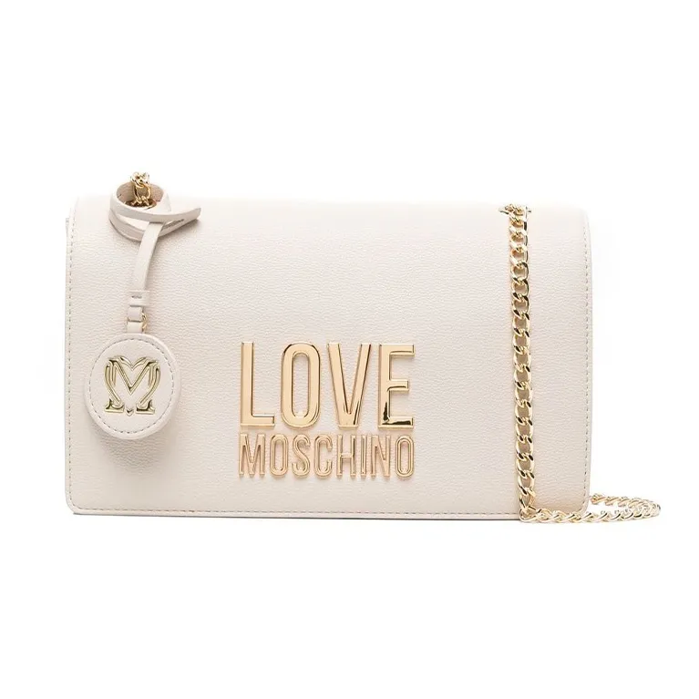 LOVE MOSCHINO PU Shoulder Bag, Crossbody Bag Women's White-0