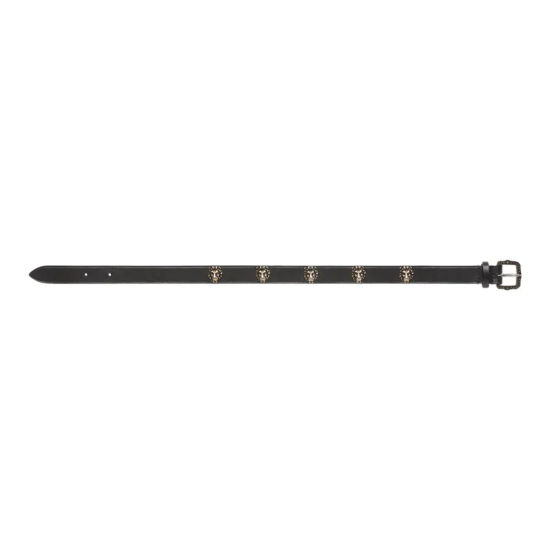 GUCCI Leather Necklaces Unisex Black-2