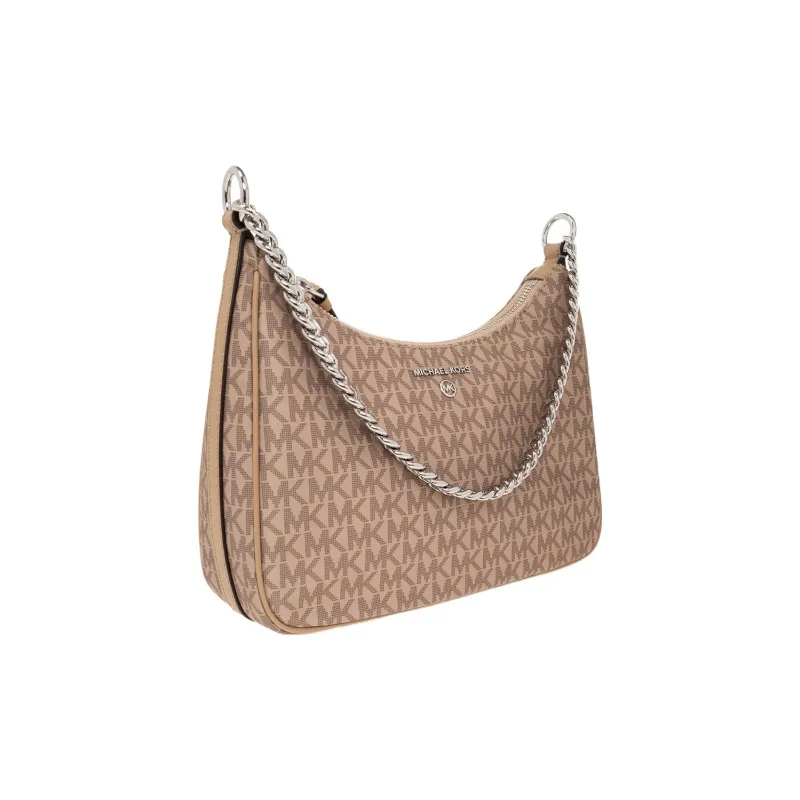MICHAEL KORS Jet Set Charm Leather Handbag, Shoulder Bag Women's Beige-2