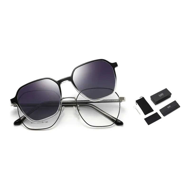 KENMO Plate And Metal Irregular Shape Sunglasses Unisex-6