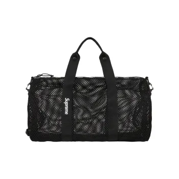 Supreme Polyethylene Mesh Hole Luggage Bag Handbags Unisex Black