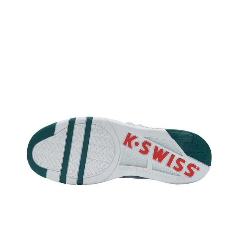 KSWISS Si 18 Full Coverage Shoes Warm Slip Resistant Low Top Skateboard Shoes White Red Green-4