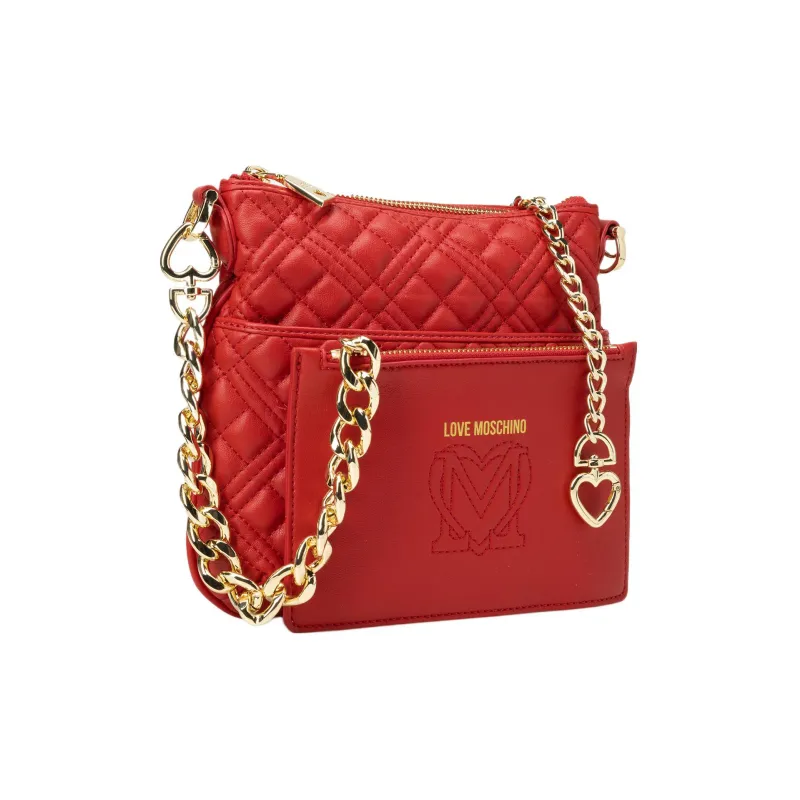 LOVE MOSCHINO Polyurethane Shoulder Bag Crossbody Bag Women's Red-1