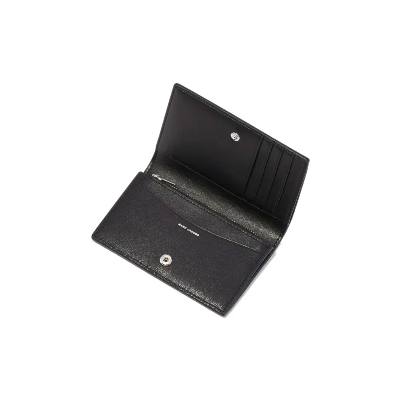MARC JACOBS Goat Leather Card Holder, Wallet Women's Black-3