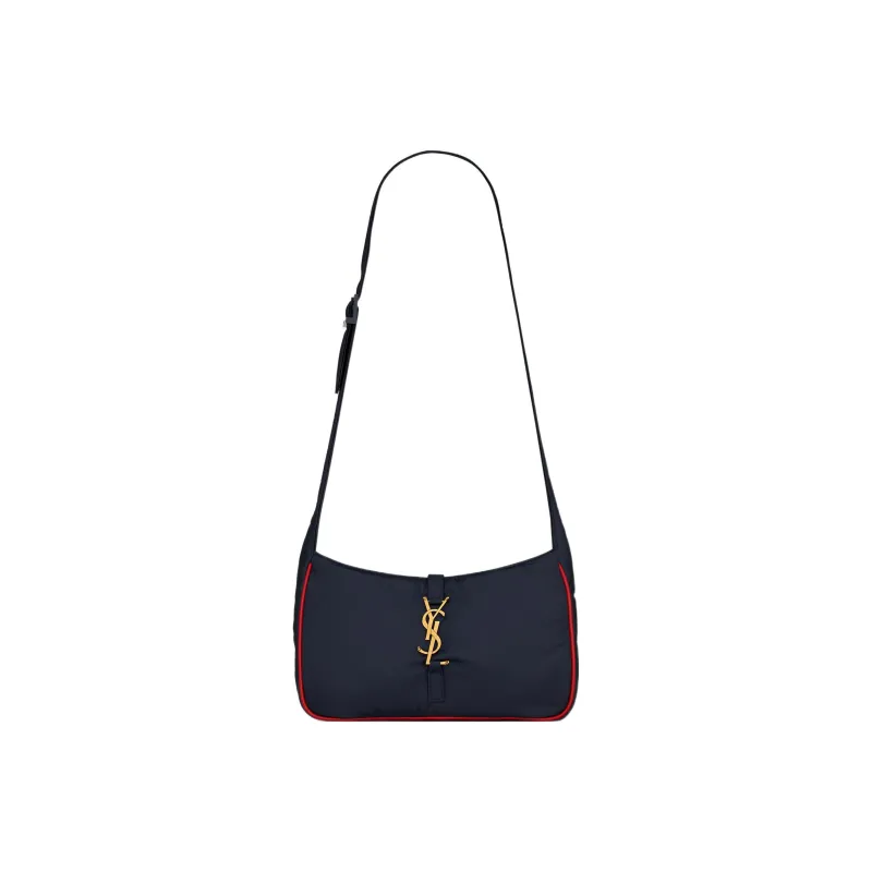 SAINT LAURENT LE5A7 Nylon Hobo Bag, Crossbody Bag, Shoulder Bag Women's Marine Blue-1