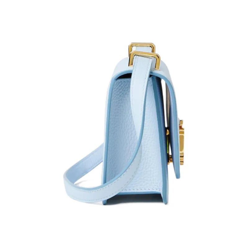 Burberry Cow Leather Shoulder Bag Crossbody Bag Mini Women's Light Blue-1