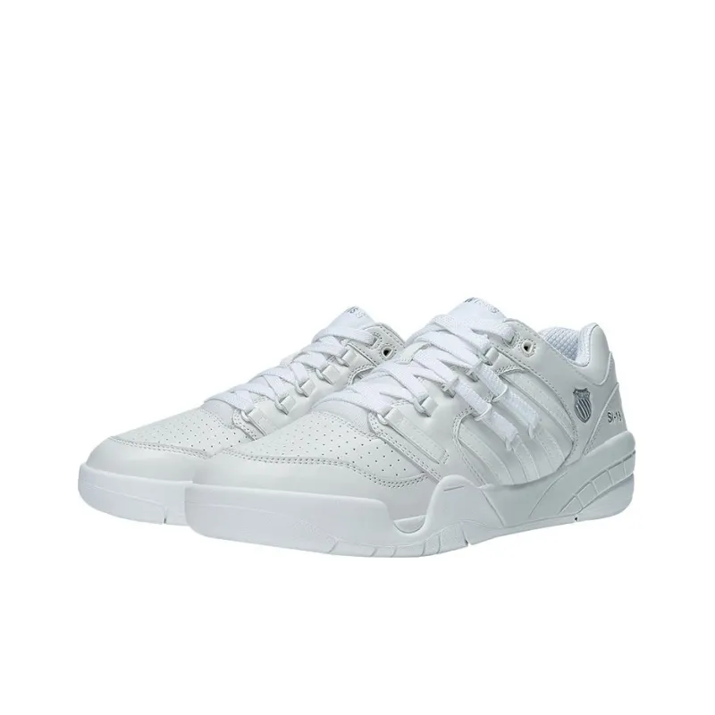 KSWISS Si18 Full House Shoe Slip Resistant Cushioning Low Top Skateboard Shoes Men's White Gray-2
