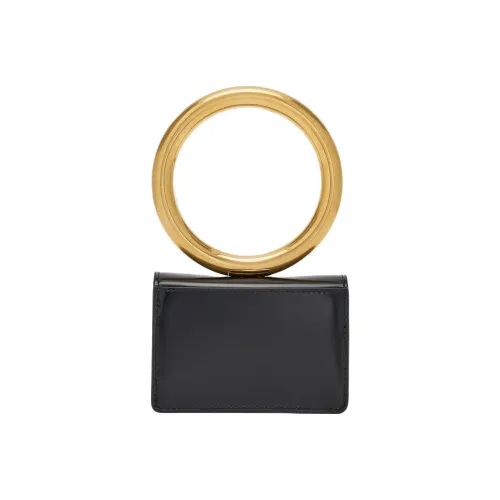 FERRAGAMO Cow Leather Card Holder Women's Black