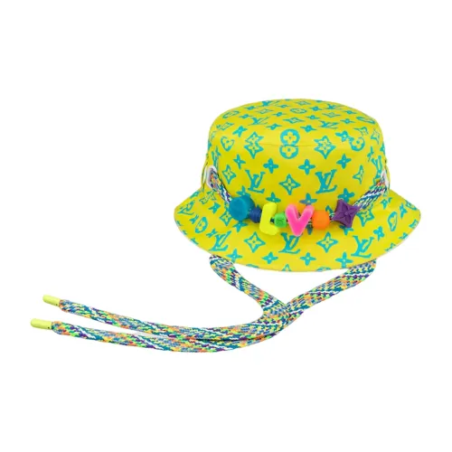 LOUIS VUITTON Bucket Hats Unisex Yellow/White