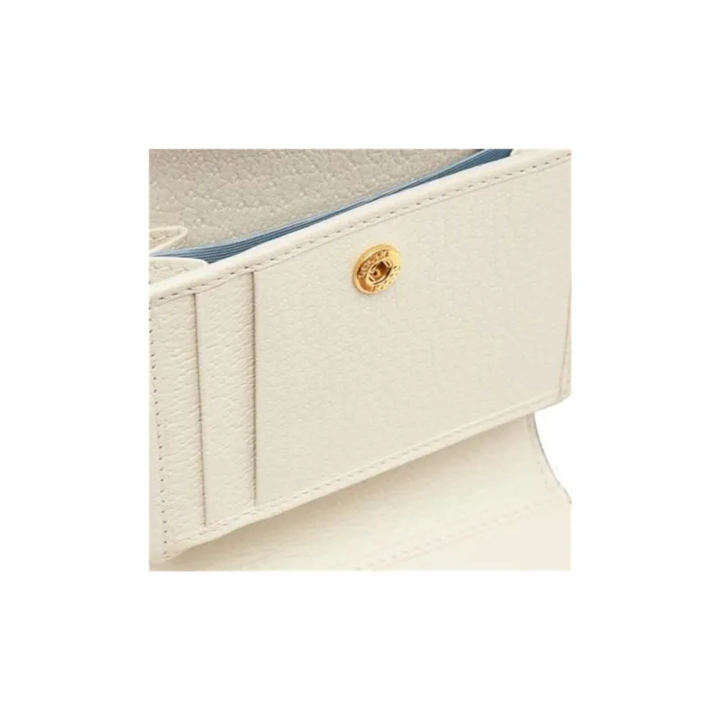 GUCCI Padlock Faux Canvas Cropped Foldable Wallet Women's White-2