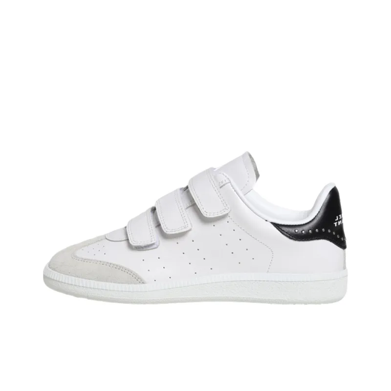 ISABEL MARANT Beth Crystal-embellished Leather Sneakers-0