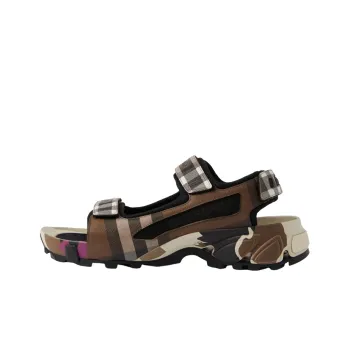 Burberry Check Arthur Sandal Dark Birch Brown