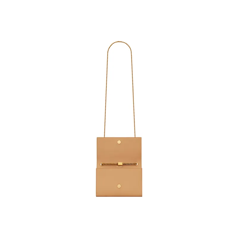 SAINT LAURENT KATE Cow Leather Crossbody Bag Shoulder Bag Small Size Women's Light Brown-7