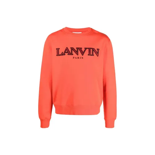 Lanvin Sweatshirts Men Pomegranate Red