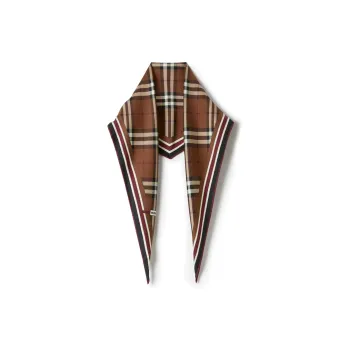Burberry Silk Scarf Women's Dark Brown