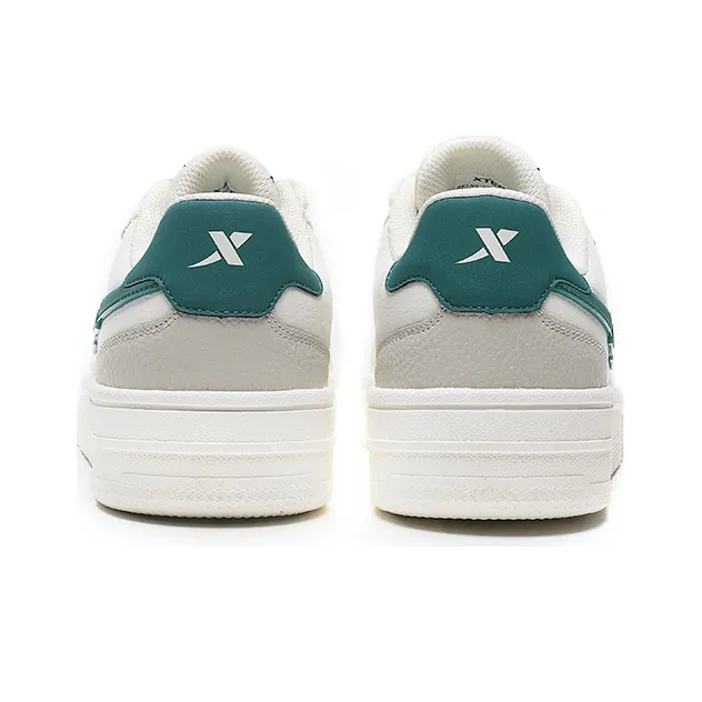 XTEP Slip-Resistant Cushioning Low-Top Skateboard Shoes Men's Gray Cyan-4