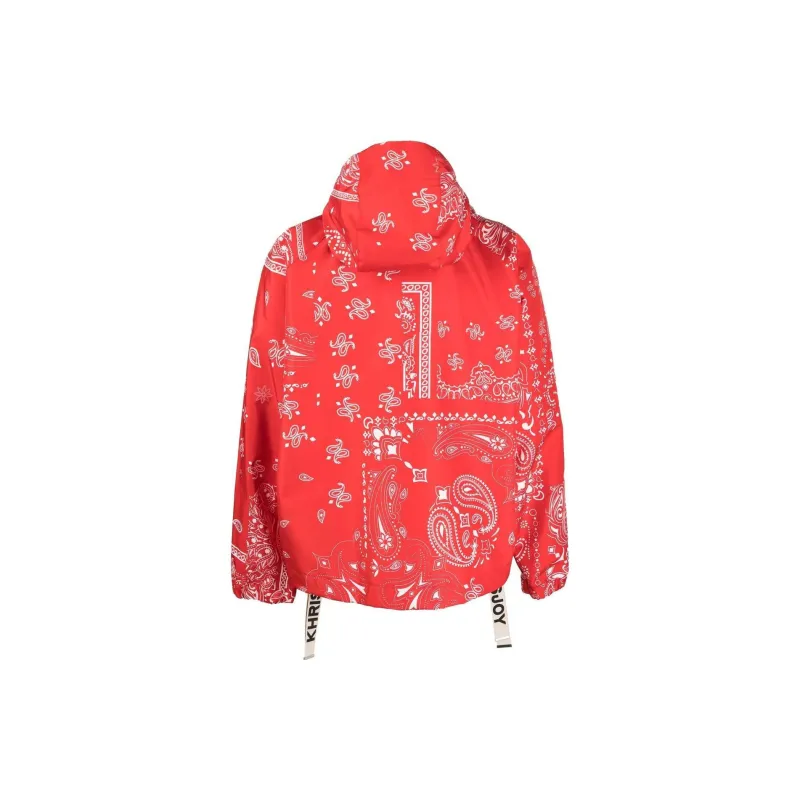 KHRISJOY Bandana Print Zip Up Windbreaker Jacket-1