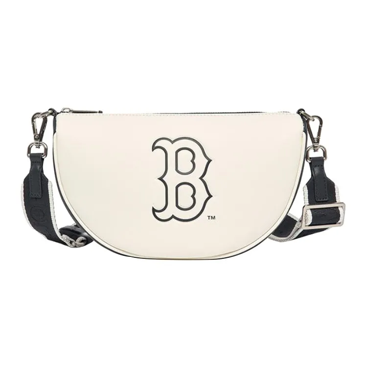 MLB Artificial Leather Dumpling Bag Shoulder Bag Crossbody Bag Regular Unisex Black White-0