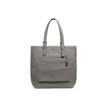 COACH Metropolitan Pebbled Leather Tote Bag, Shopping Bag, Handbag, Shoulder Bag Women's Gray