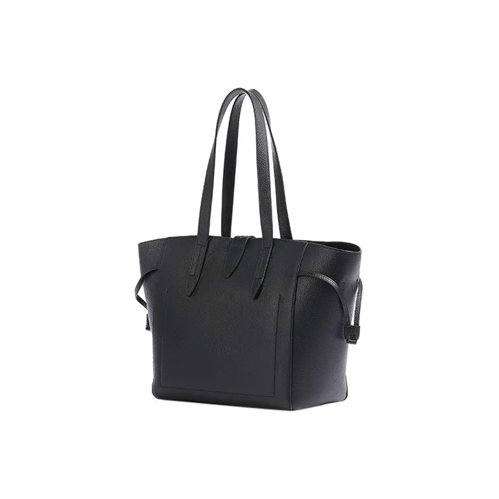Furla Net Collection Calfskin Tote Bag, Shopping Bag, Handbag, Shoulder Bag Tubas Women's Black-2