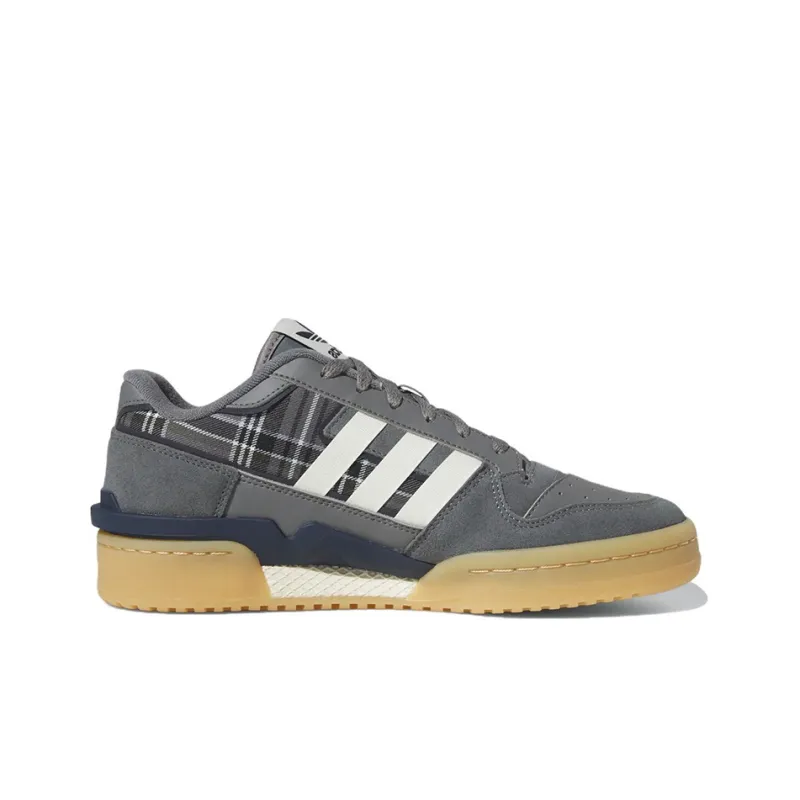 Adidas Forum Exhibit Low Grey Plaid-1