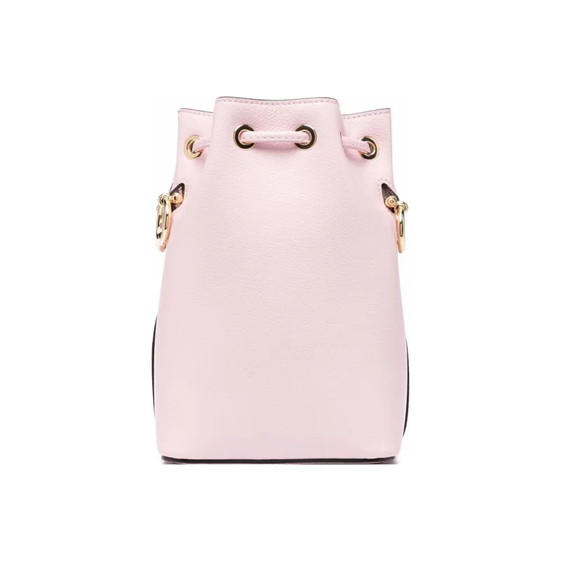 FENDI Leather Bucket Bags Crossbody One Shoulder Handbags Small Size Women's Pink-2