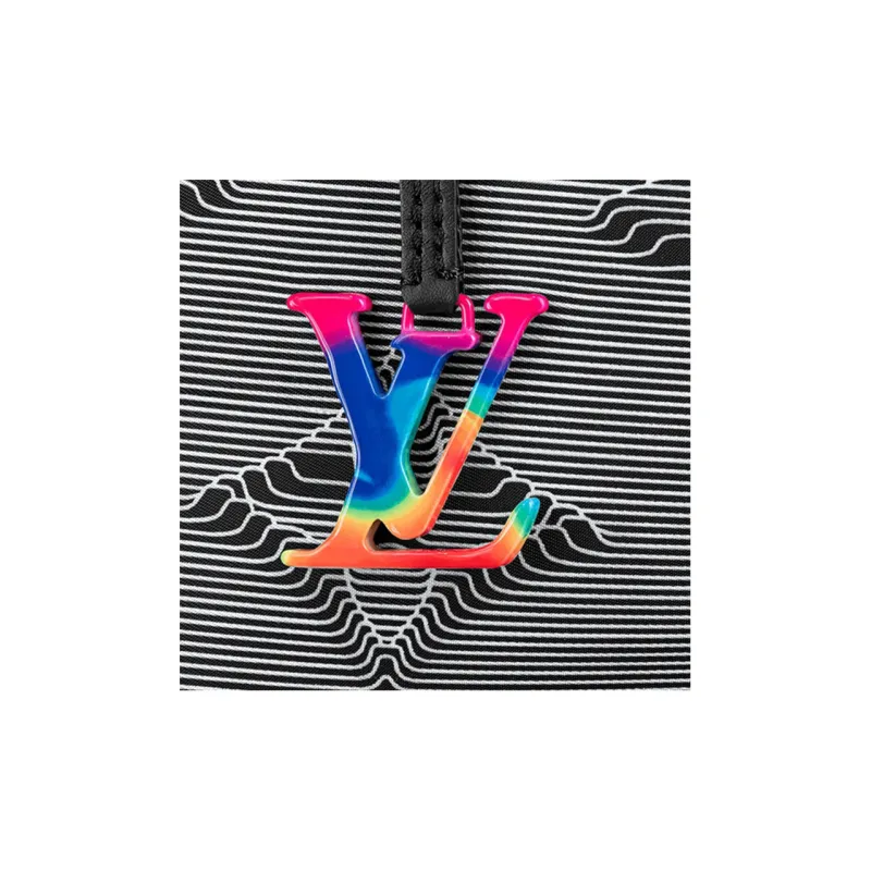 LOUIS VUITTON Drawstring Backpack Monogram 3D Gray/Black-4